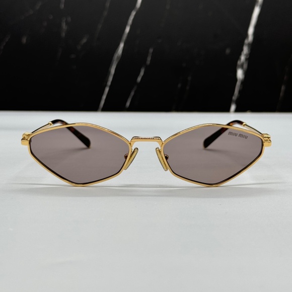NEW SMU 56Z 5AK20I MIU MIU GOLD BROWN MU56ZS 5AK20I GEOMETRIC WOMEN SUNGLASSES main image 4